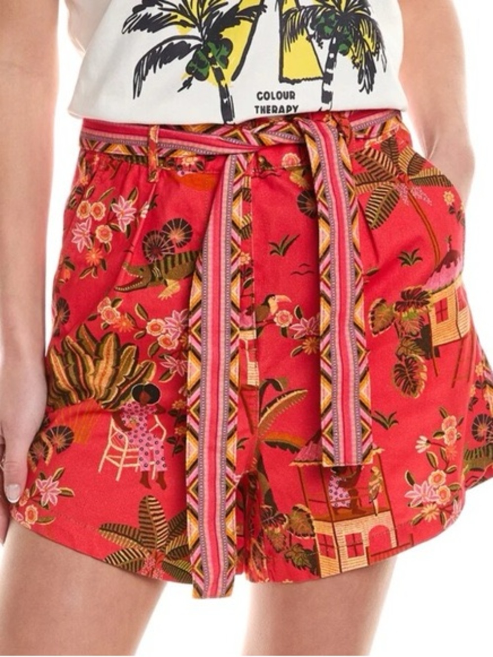 Farm Rio secret garden shorts size small